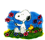 Snoopy With Flowers